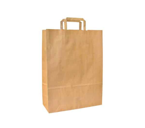 Draagtassen kraft papier bruin - 22+11x27cm
