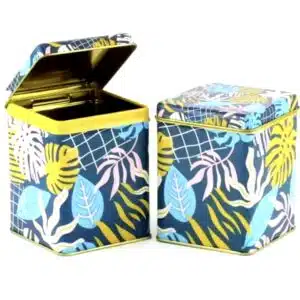 Theeblik vierkant 100 gram tropicale