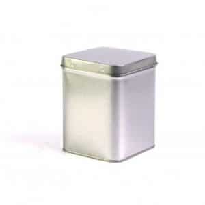 Theeblik zilver vierkant 200 gram