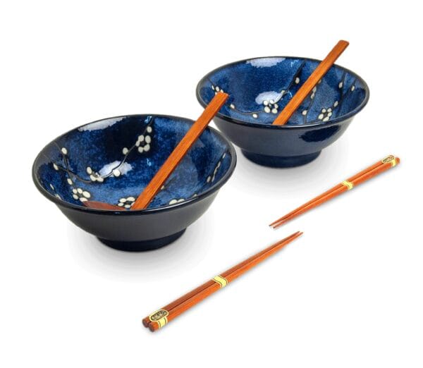 Ramen bowl set hana blauw
